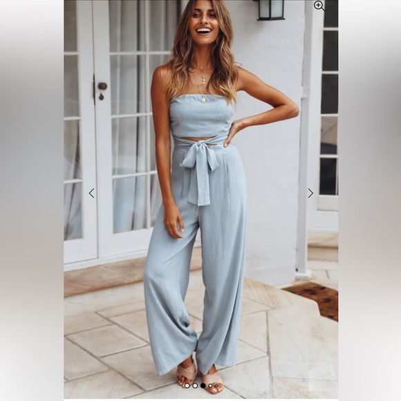 Hello Molly Pants - Hello Molly NWT Pop Records Olive Strapless Jumpsuit